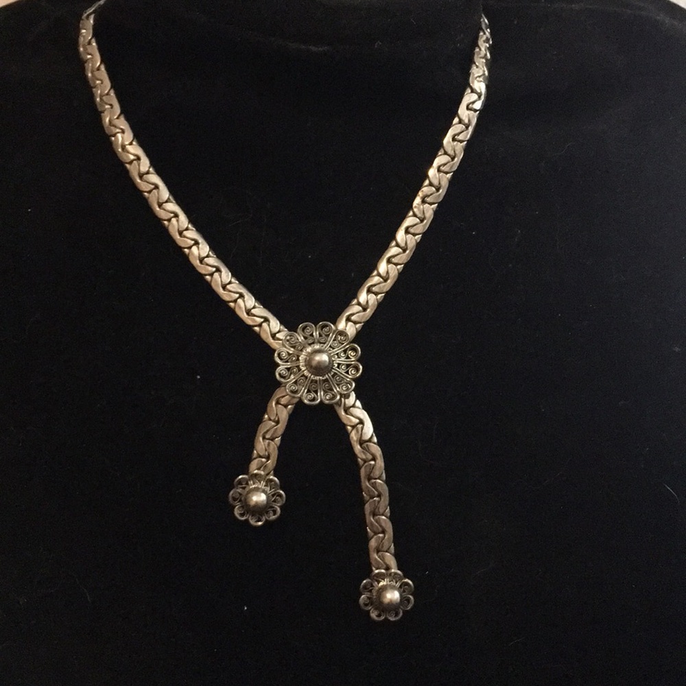 Vintage necklace silver color